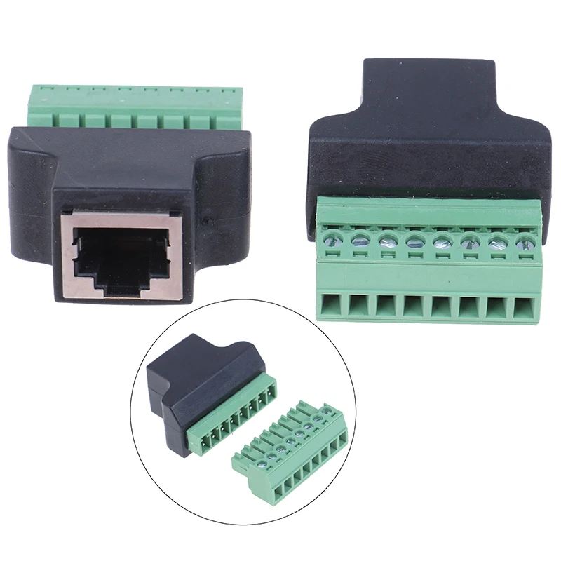 

1 шт. удлинитель адаптер RJ45 разъем к винтовой клемме 8-контактный разъем Ethernet кабель подключение и разъемы компьютера