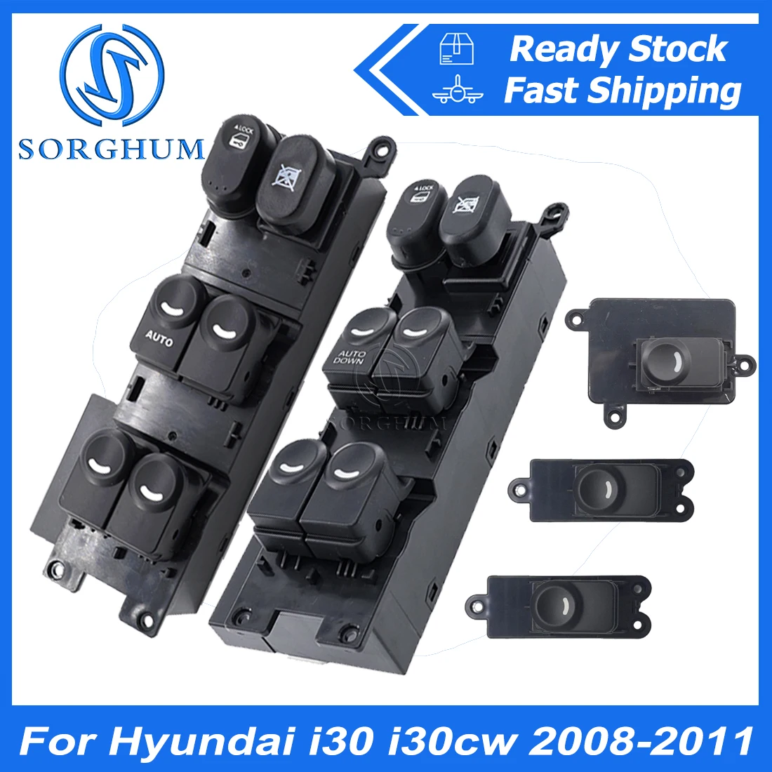 Left Front Power Window Switch For 2007-2011 Hyundai Santa Fe CM (Replaces 93570-2B000)