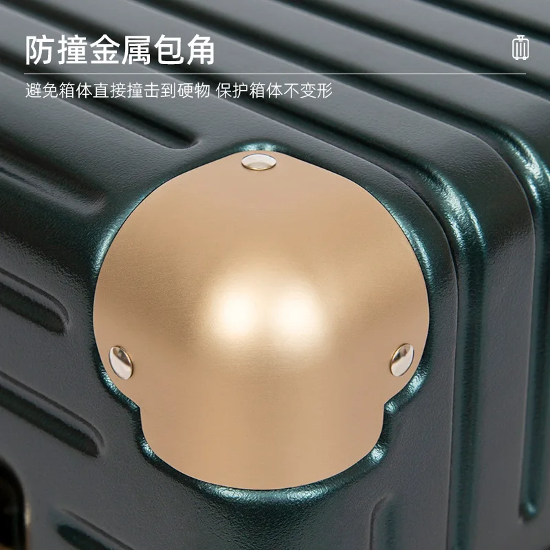 PLUENLI Aluminum Frame Alloy Luggage Universal Wheel Business Carry-on Luggage Tsa Tsa Lock Trolley Suitcase