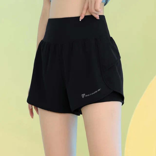 PHIGEER Yoga Shorts for Women Lightweight Gym Cycling Workout Shorts with Pocket Breathable Running Sweatpants Athletic Clothes