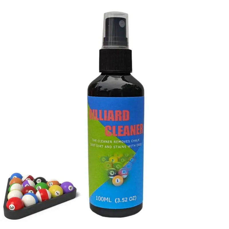 100ml Billiard Ball Cleaning Agent Pool Ball Spray Billiard Ball Maintenance Cleaner Pool Ball Polish Agent for Billiard clean