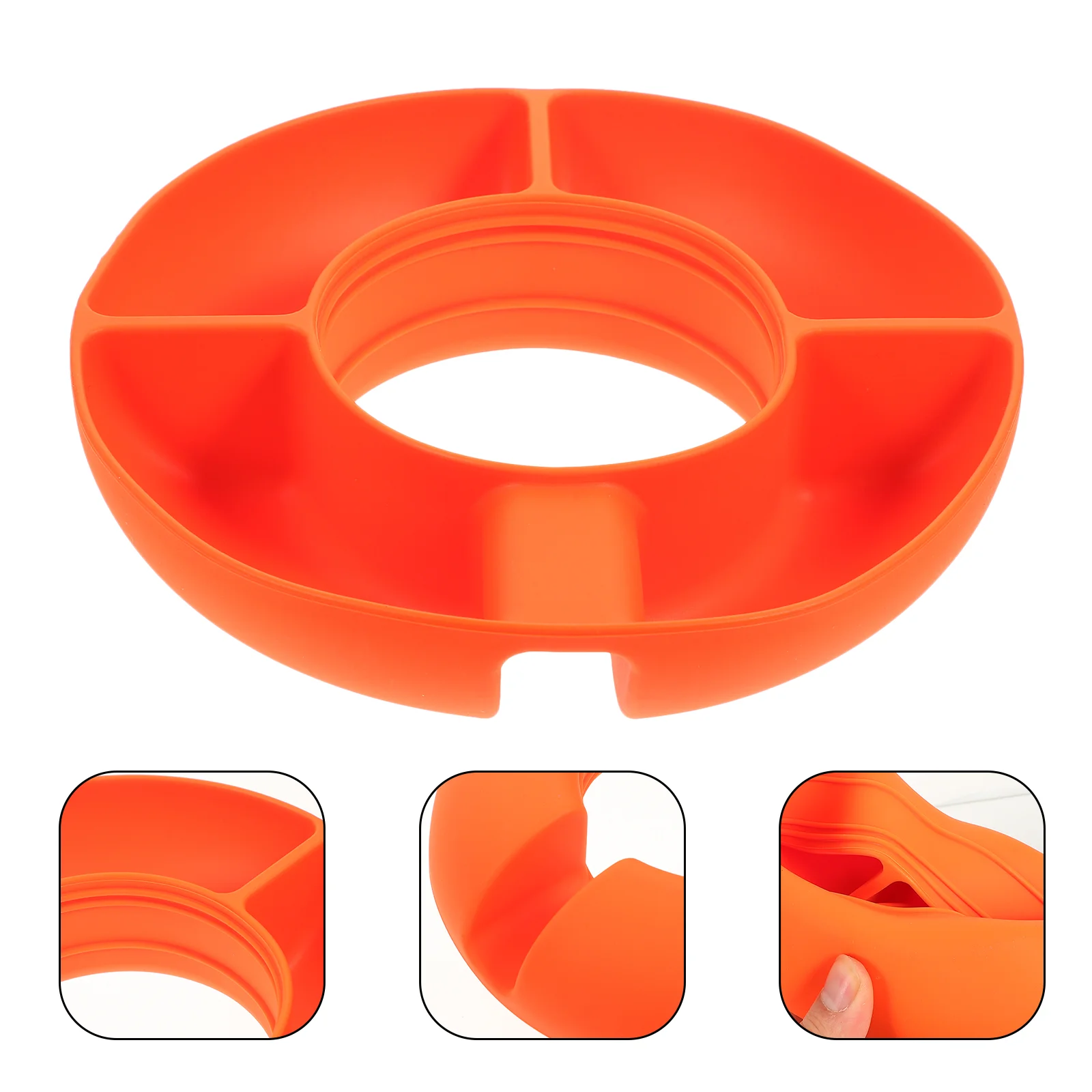 

Divided Dried Fruit Plate Desktop Candy Plate Compartment Snack Storage Plate for Banquet