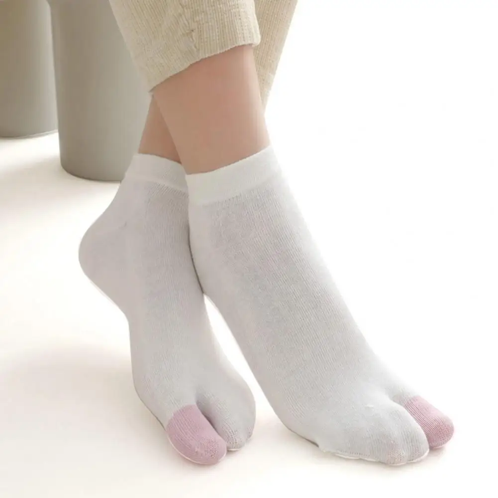 

2Pcs Flip Flop Socks Woman Men Cotton Socks Two-Toed Japanese Harajuku Tabi Hosiery Kimono Split Toe Socks Outdoor Sandal Sock