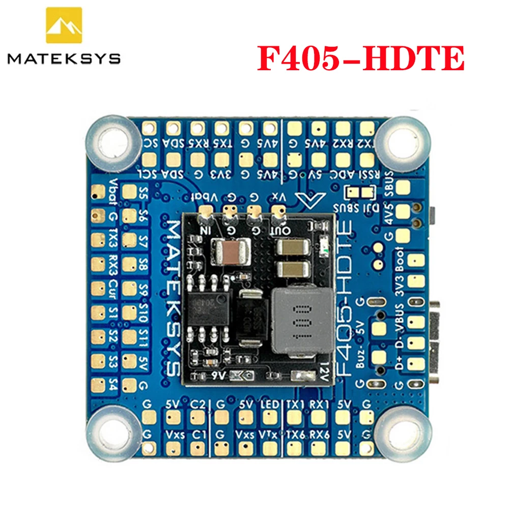 Matek F405-Hdte Dual Bec Baro Osd Blackbox 3-12S Lipo F4 Flight Controller 30 X30Mm Per Rc Airplane Fpv Freestyle Drone