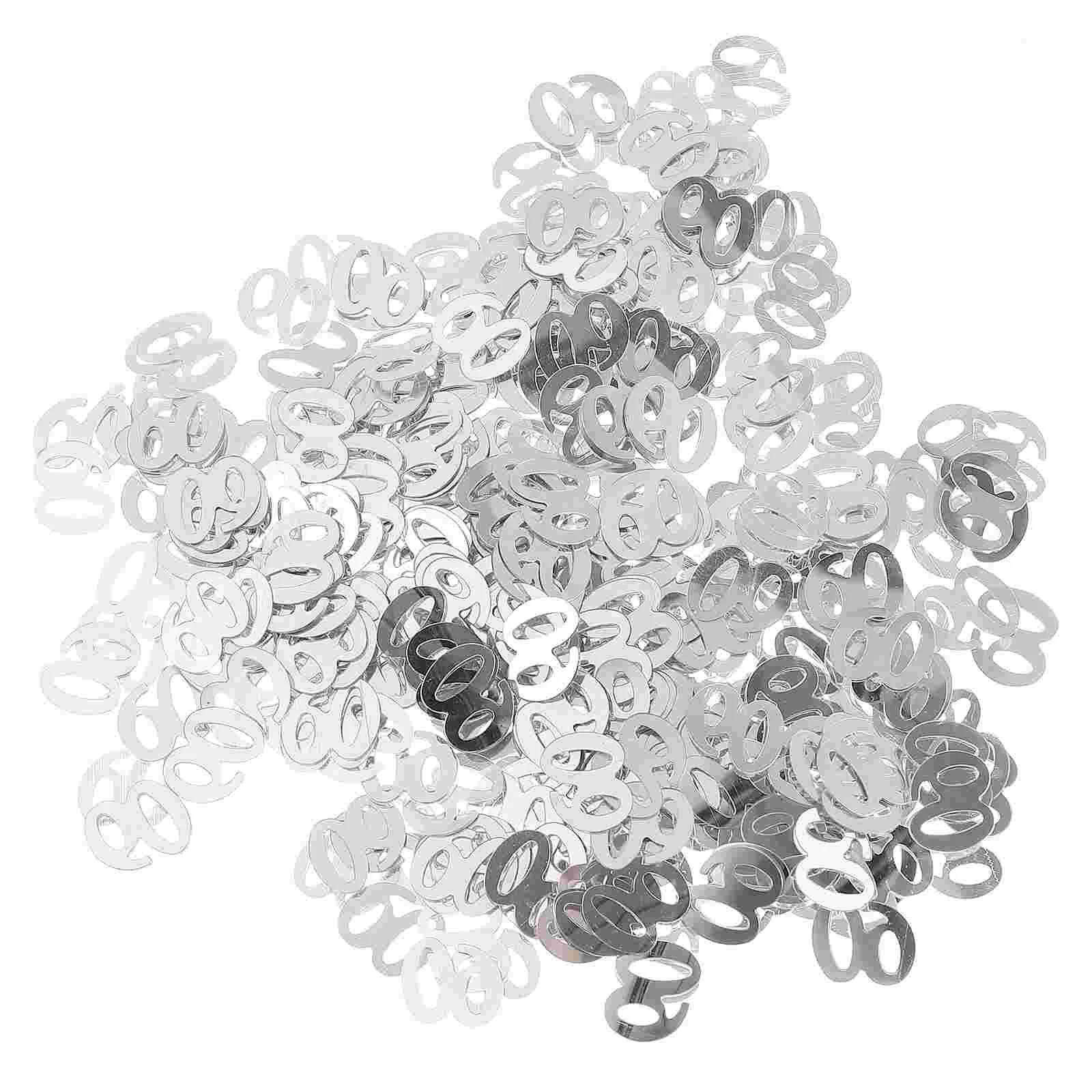 

1200pcs 60 sequins for 60th birthday party anniversary decoration ( Silver )