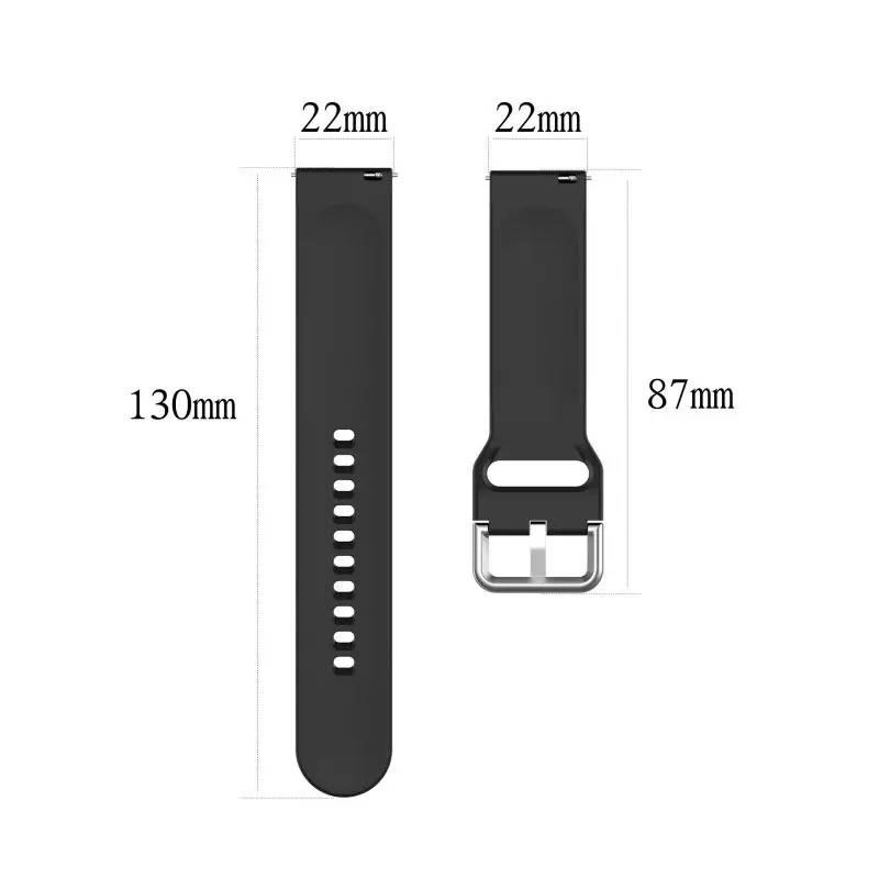 Enhanced Silicone Sports Wristband Bracelet 22mm