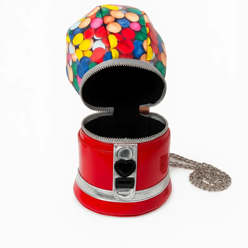 Red Hot Air Balloon Shape Handbag Party Clutch Bag for Women Purses Fashion Luxury Designer Bags Shoulder Chain Bag Pu Leather