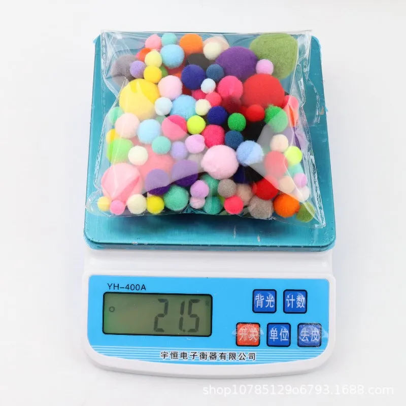 Pom Poms Craft Supplies Fluffy Ball Accessories Multi Size 20g 10mm To 30mm For DIY Wedding Decoration