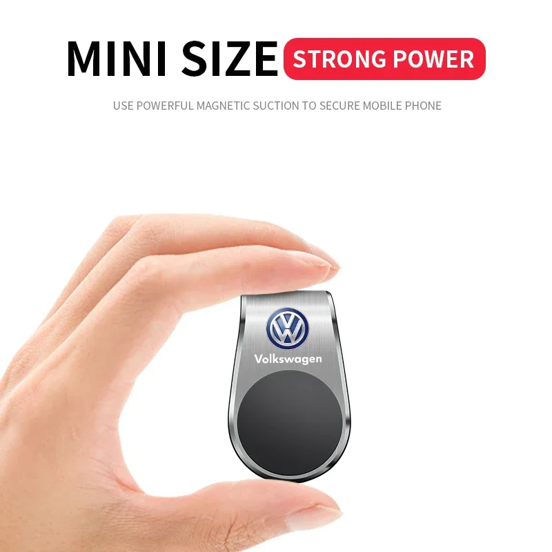폭스바겐 마고탄 사기타르 골프-4 5 6 7 보라카이 마고탄 폴라리스 GTI용 자동차 로고 자동차 모바일 금속 자석식 차량용 핸드폰 거치대 액세서리