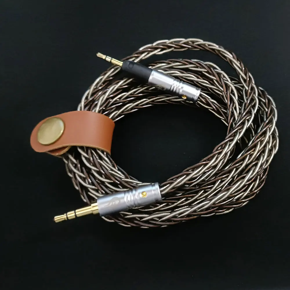 Único Cristal Cobre Headest Cabo de Atualização para Sennheiser Hd598 Hd518 Hd558 Hd569 Hd579 Hd598se Hd2.30 44 mm 25 mm Hd560s 100