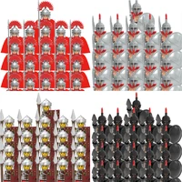 Medieval Age Castle Knights Spartan Warriors Crusader Roman Legion Infantry Cavalry Building Bricks Blocks knight figures toys 1