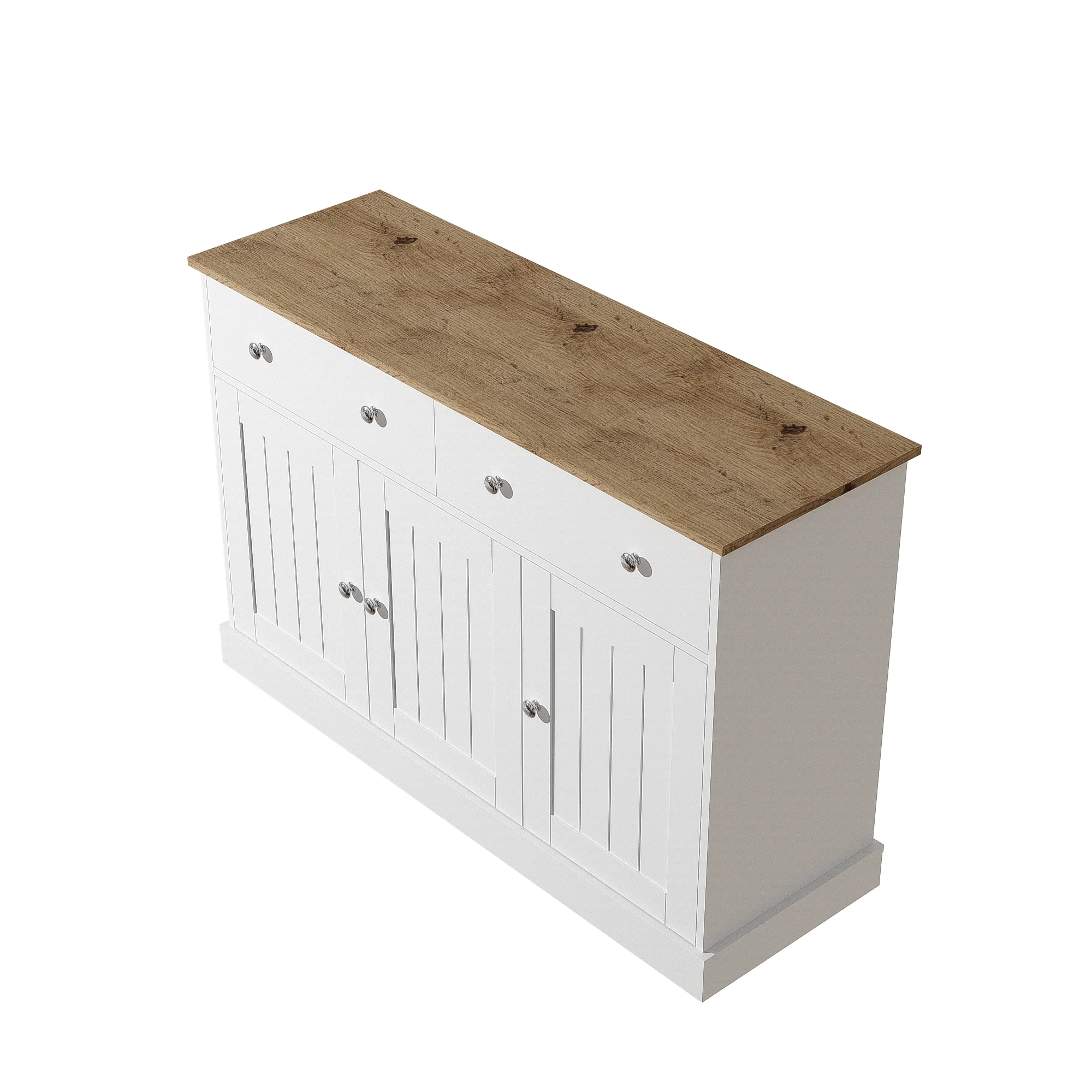 Sideboard, Wohnzimmerschrank mit graviertem Muster, viel Stauraum – Detail 24