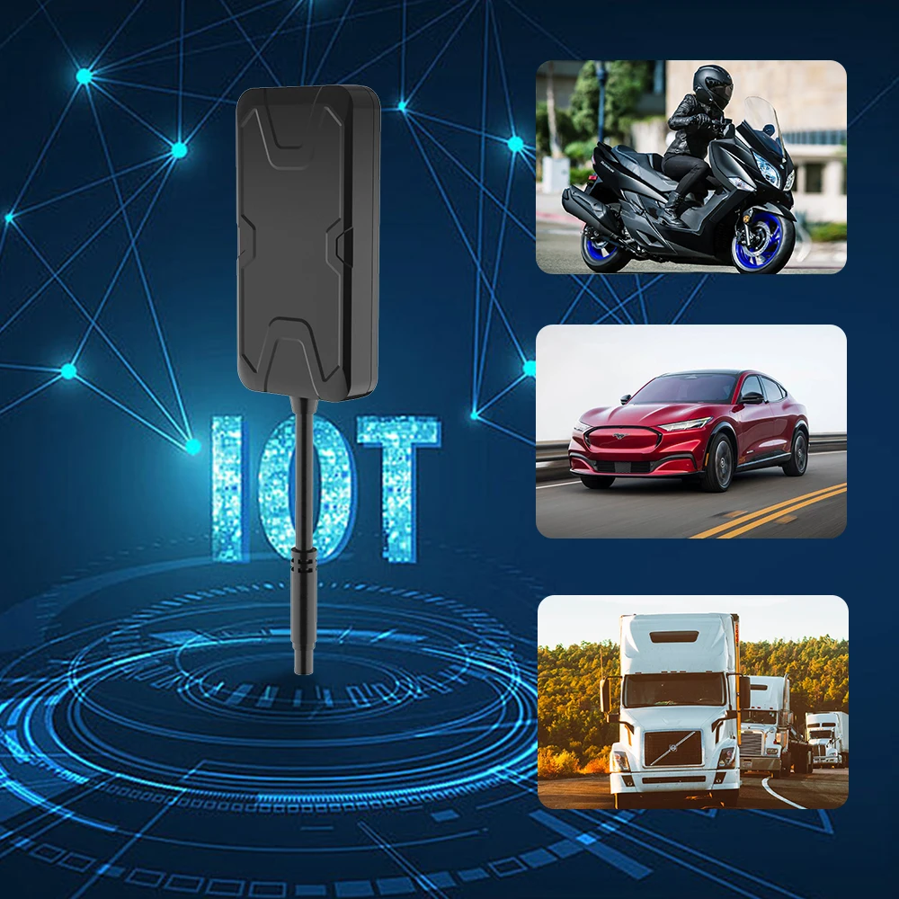 GPS Tracker Car C41 4G Para Auto 9-90V Mini Locator Relay Battery Anti-theft Alarm for Motorcycle APP Waterproof Device