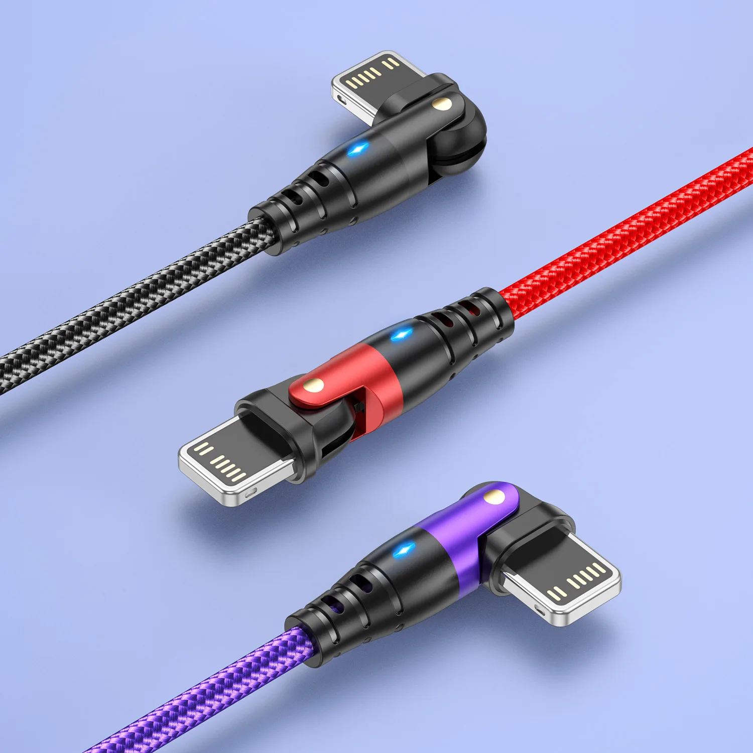 USLION-Cable USB de carga rápida para iPhone, cargador de datos de 3A para iPhone 14, 13, 12, 11 Pro Max, Xs, Xr, X, 8 plus, iPad Air Mini