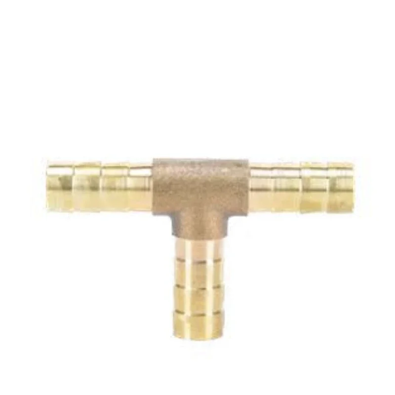 T-Shape Brass Barb Hose Fitting Tee 4mm 6mm 8mm 10mm 12mm 16mm 3 Way Hose Tube Barb Brass Barbed Coupling Connector Adapter pipe fitting