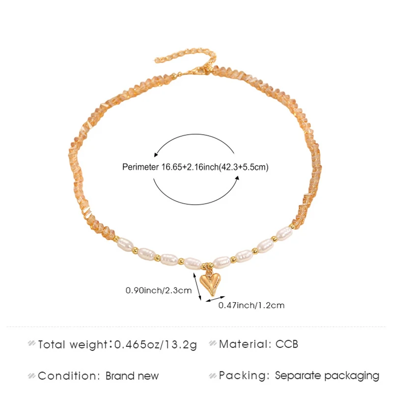S749fe17f04ac465980a78dfd1a1ffac2U Fashion Y2K Zircon Heart Pendant Crystal Choker Necklaces for Women Sweet Cool Style Temperament Beaded Necklace Party Jewelry Mallzona