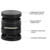 Balck Herb Spice Grinder Rolling Tray Combo 5