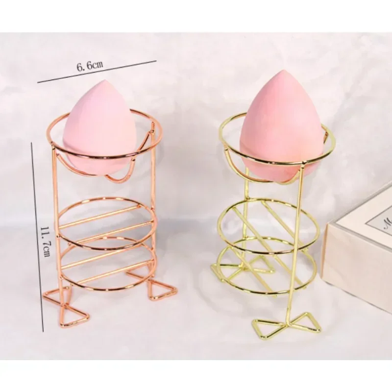 Multilayer Metal Bracket Makeup Puff Rack Cosmetic Holder Blender Display Stand Alloy Drying Power Make Up Sponge Tools