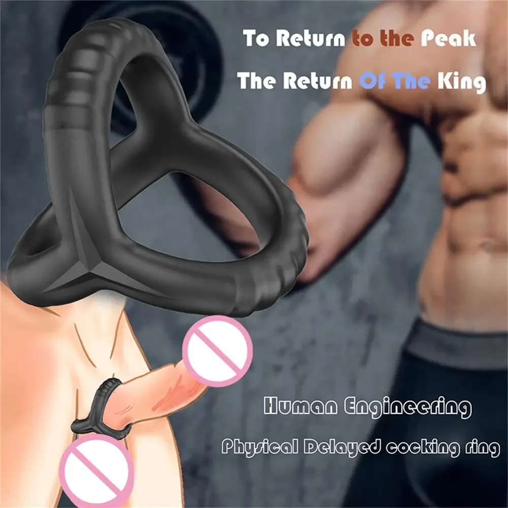 Anillo de silicona para hombre y mujer, cubierta de pene, vibrador, muñeca real, Asistente desnudo, Machine4