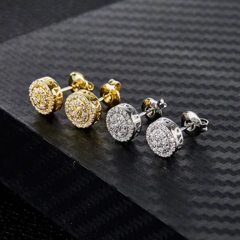 1 Pair Hip Hop Round Earrings Unisex Birthday Anniversary Surprise Jewelry Back to School Graduation Gift 1