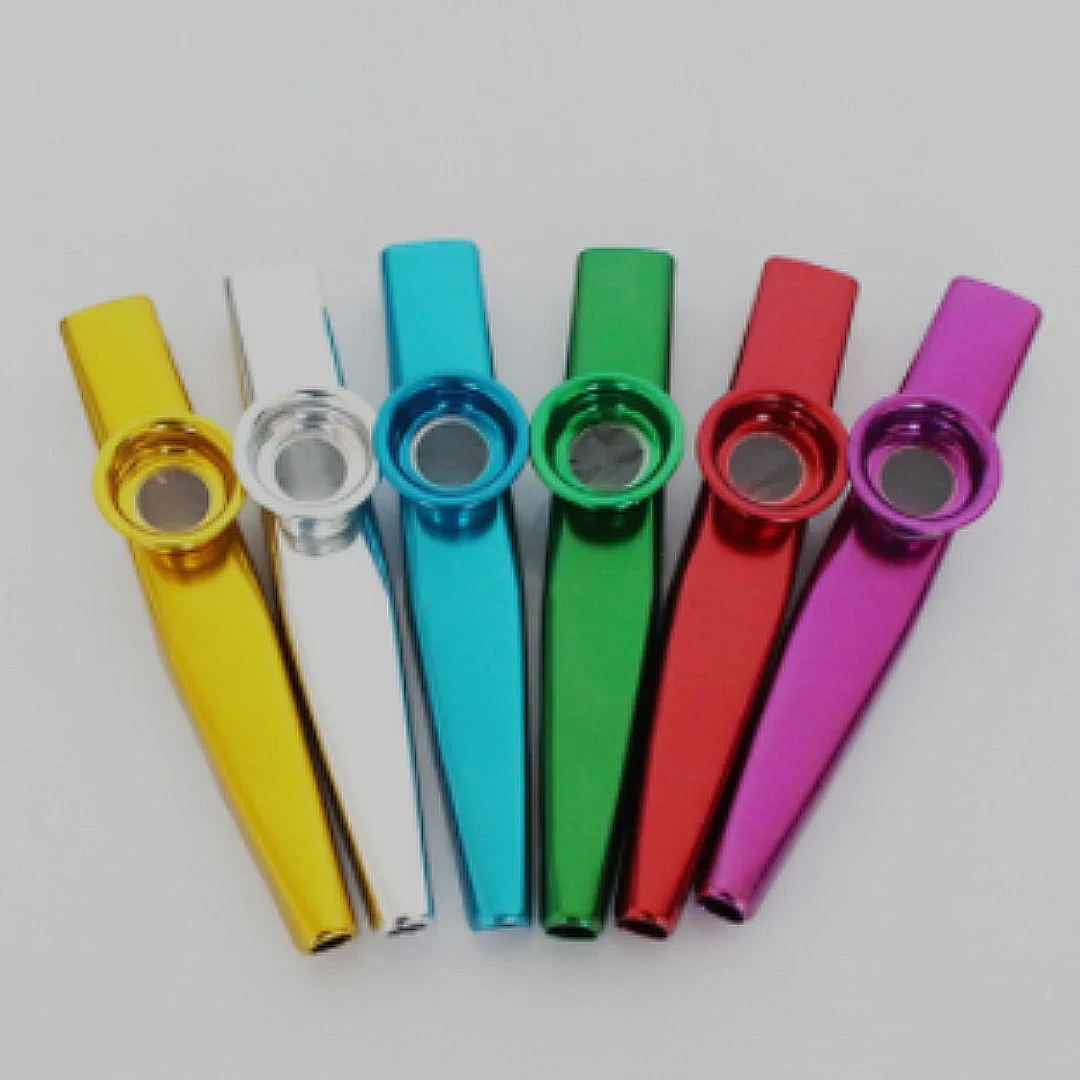 금속 Kazoo 고품질 악기 플루트 뮤지컬 완구, 경량 Kazoos, 기타 좋은 컴패니언, 세트당 6 개, 신제품