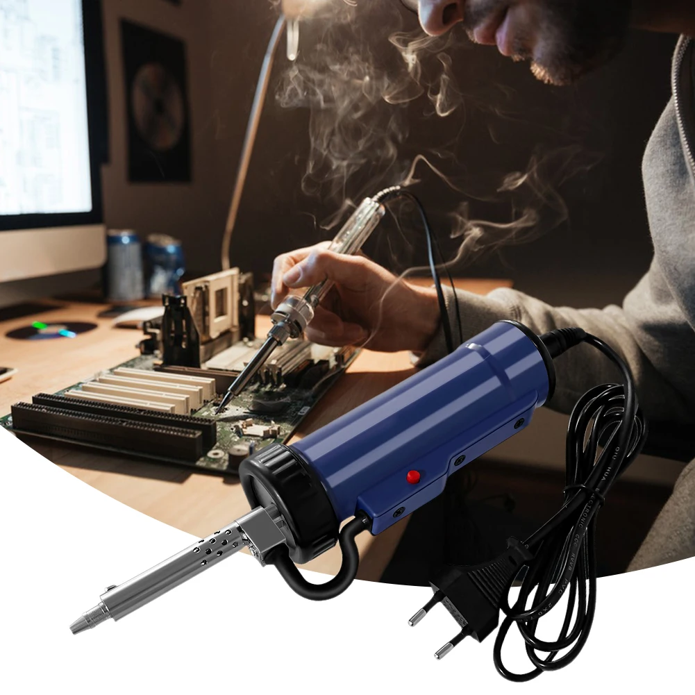 BBT-580 Automatic Vacuum Desoldering Pump Portable Automatic Suction Tin Tool with 3 Suction Tip for Tin Removal and Soldering