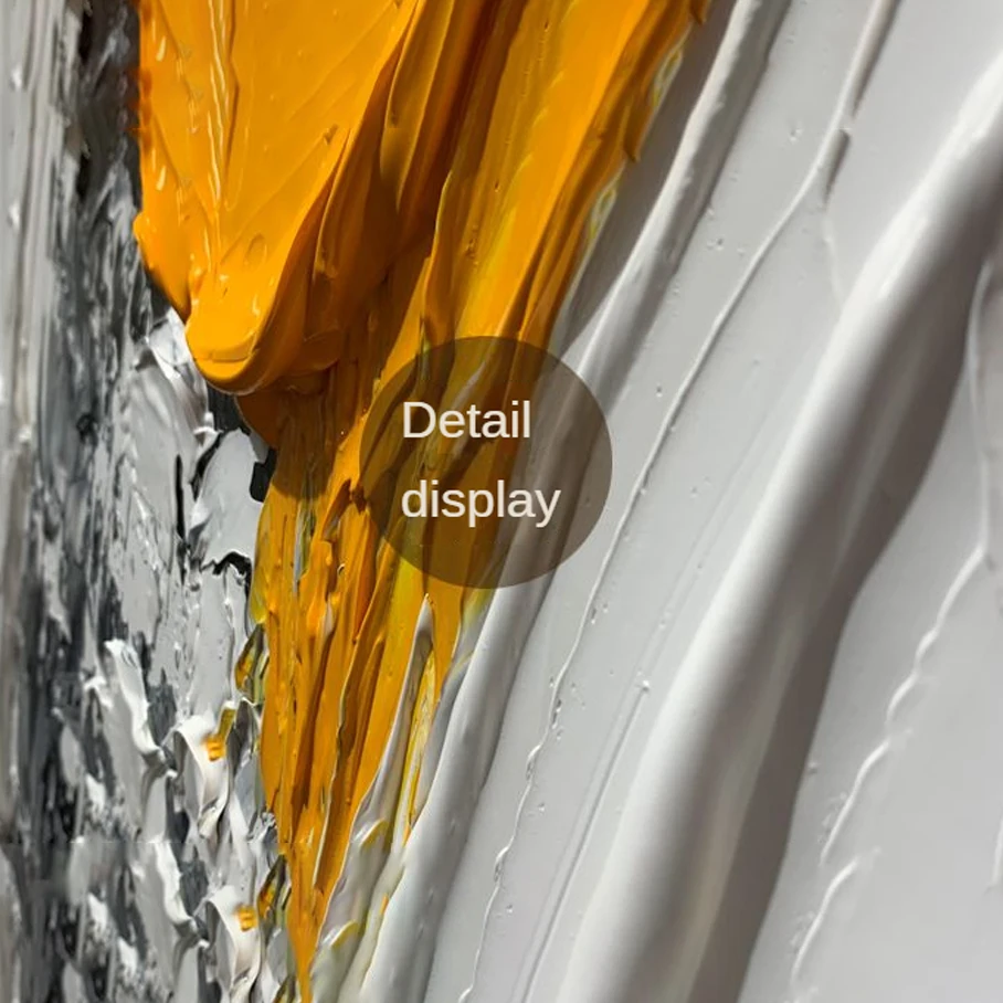 Pittura su tela astratta dipinta a mano 3D, blu, rosso, nero, bianco, giallo, arte murale moderna, alta qualità, disegnata a mano, acrilico - immagine 5