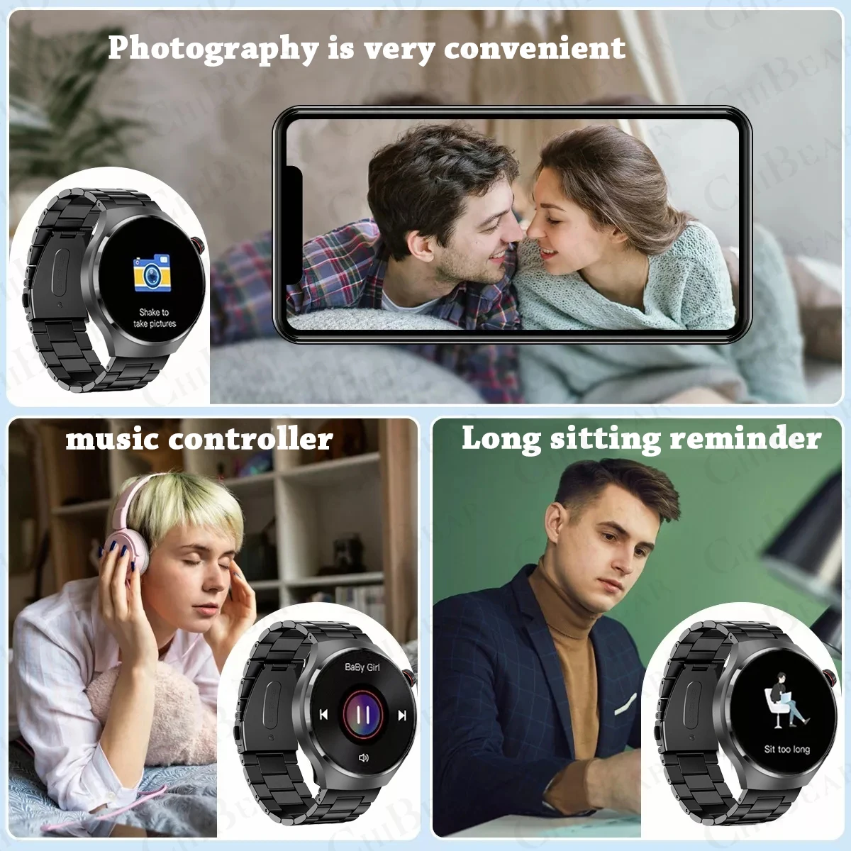 2025 New Women's Bluetooth Call Smartwatch 24 hours heart rate monitoring AI language assistant for Huawei Watch 4 Android IOS