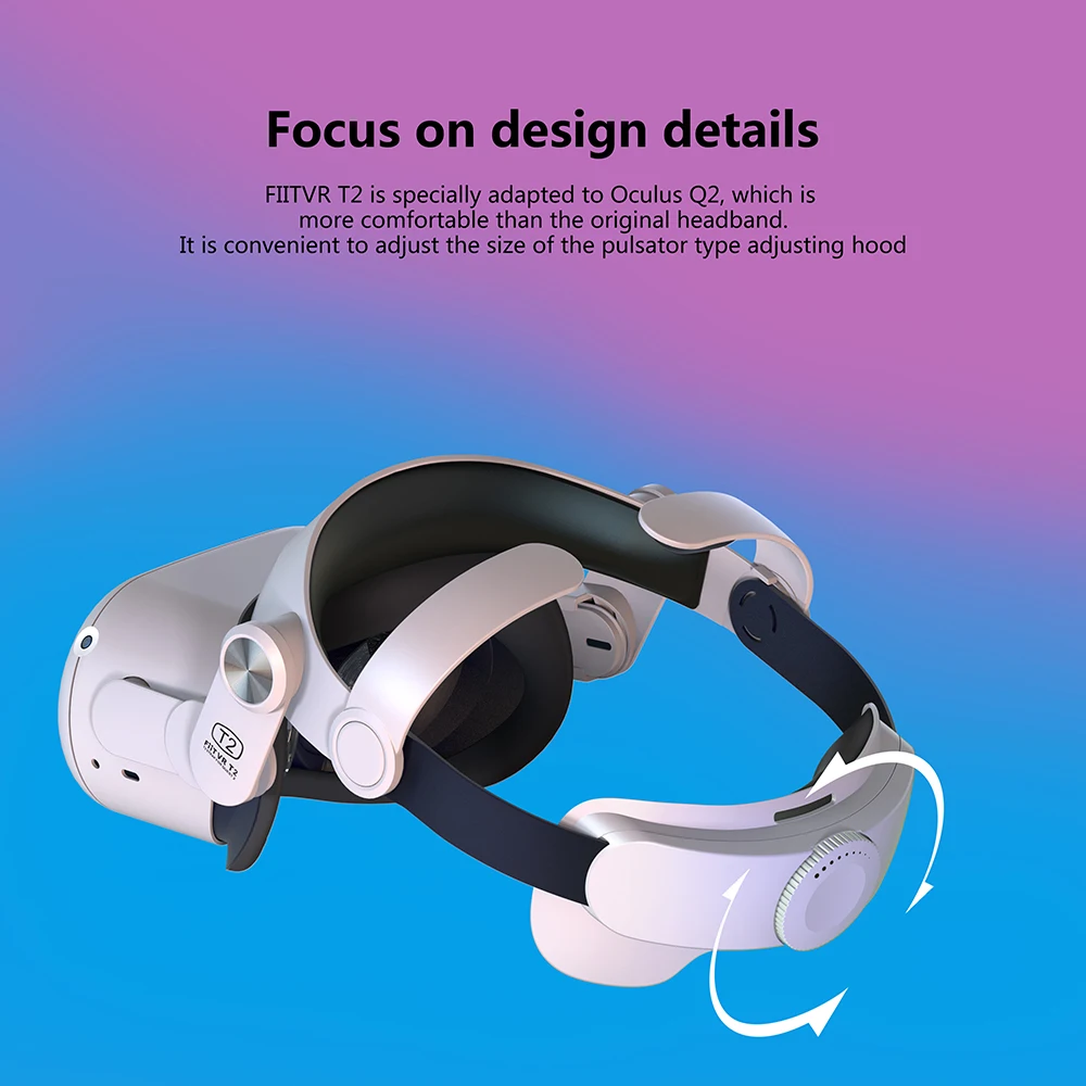 Head Strap for Oculus Quest 2 Replacement for Elite Strap Comfort Foldable Adjustable Reduce Face Pressure Accessories for VR