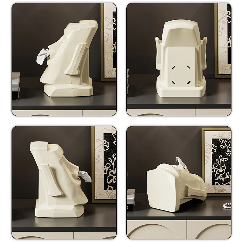 Creative Stone Statue Portrait Plastic Tissue Box Home Multifunctional Headset Stand Living Room Bedroom Extractable Tissue Box 4