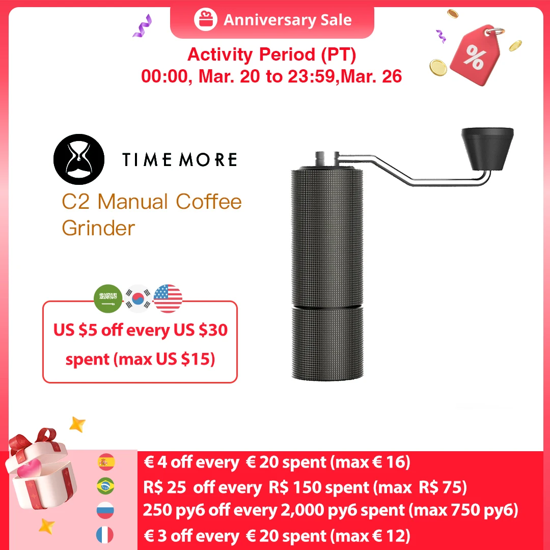 Timemore Chestnut C2 Upgrade Portable Hand Coffee Grinder High Quality