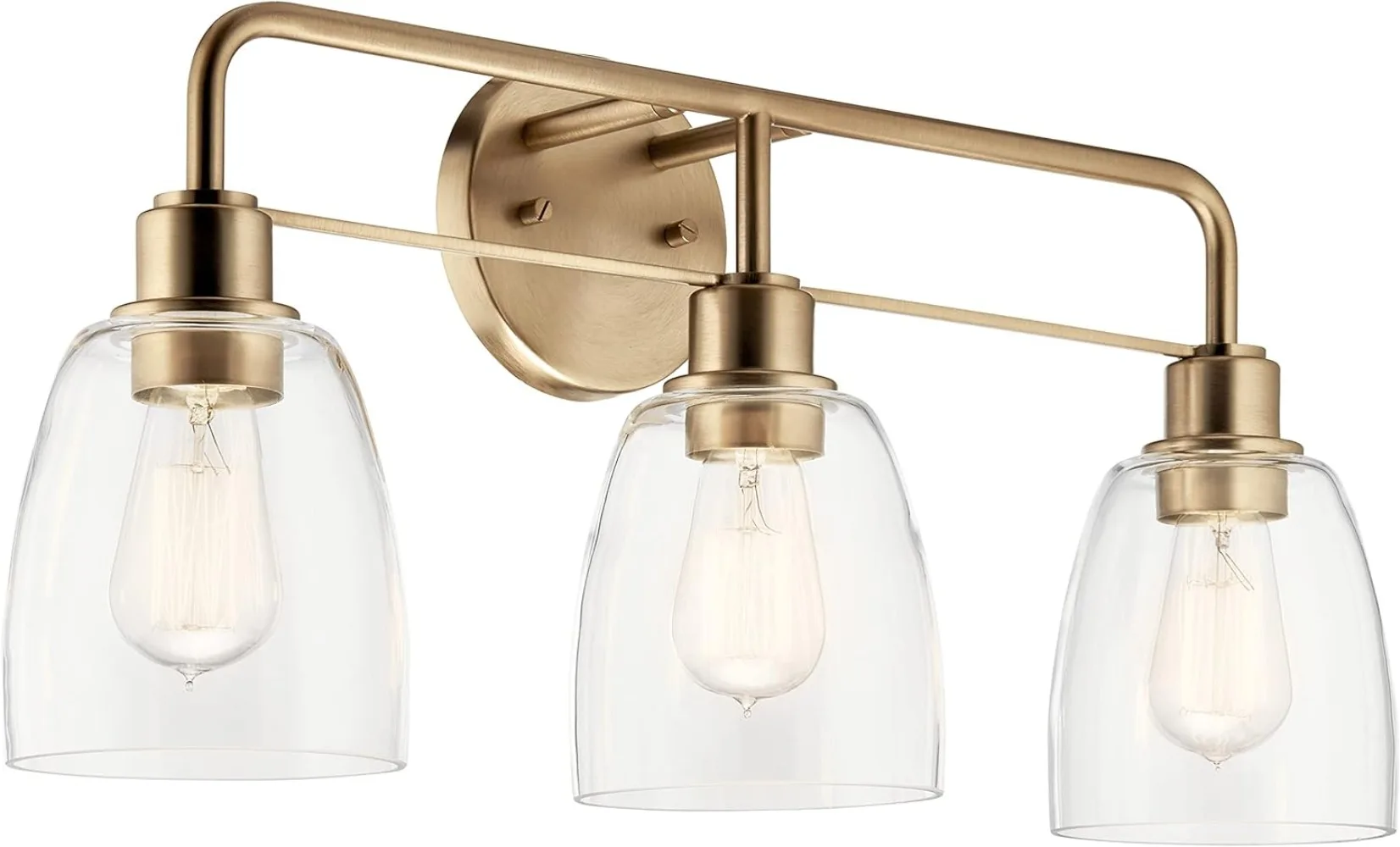 

Lamp Dressing Table Lamp with Clear Glass, Champagne Bronze Color Unparalleled Personality Exquisite Design