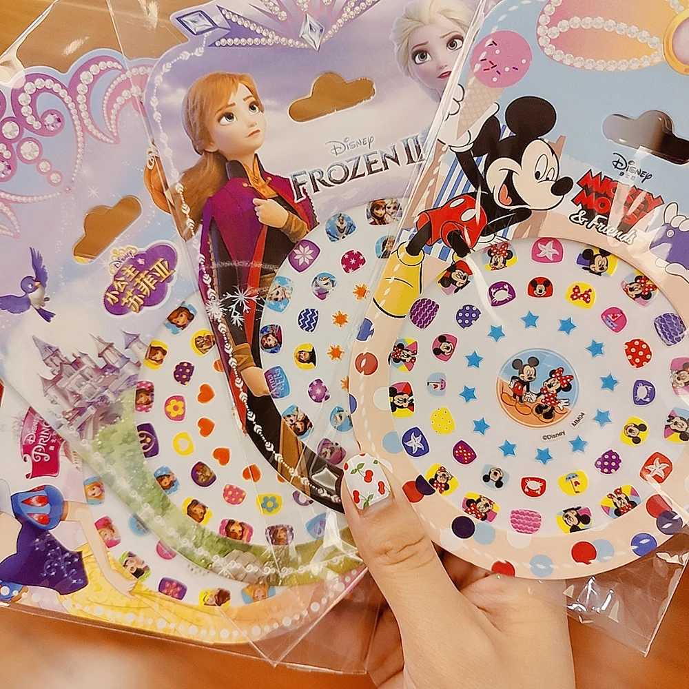 Disney Nail Art Stickers Mickey Mouse Manicure Design Sophia Princess  Frozen Cartoon Disney Nail Decals Decoration Gift for Girl - AliExpress