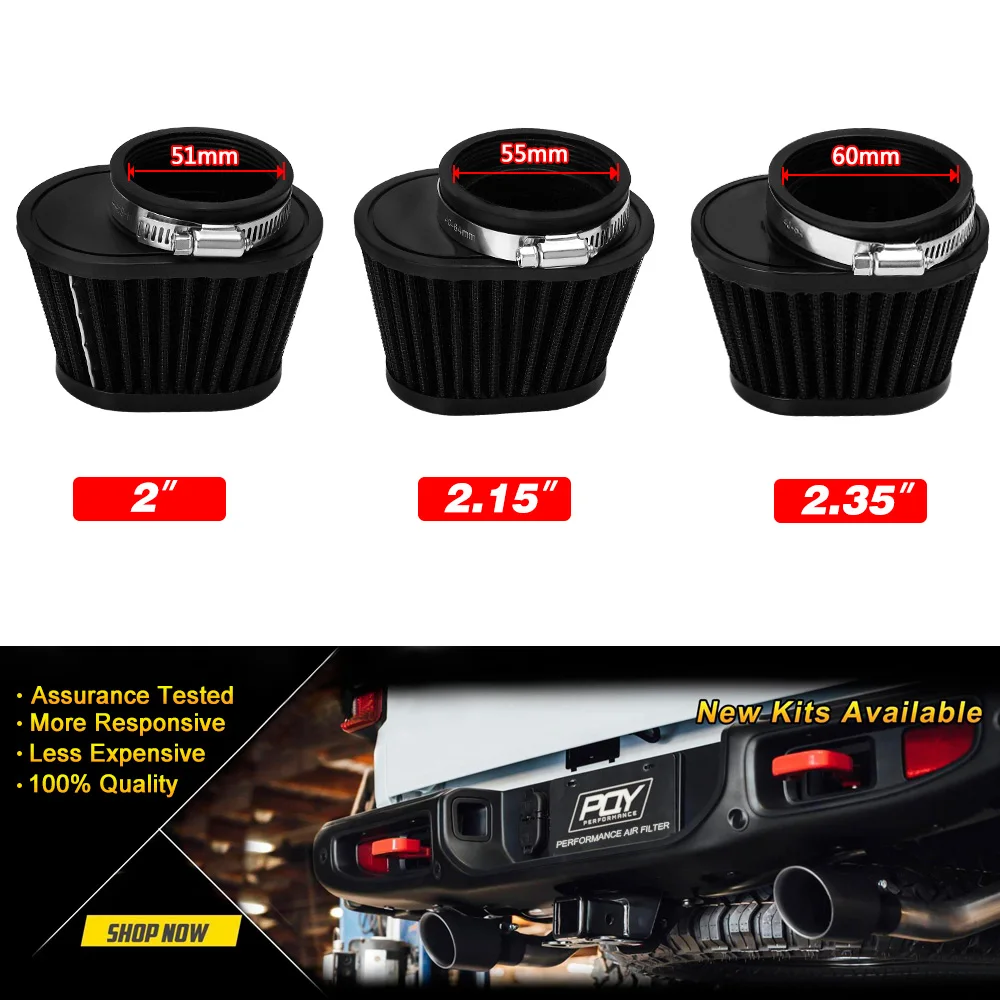 LIZHI- Motorcycle Air Filter 60mm 55mm 54mm 51mm 50mm Universal for Motor Car mini bike Cold Air Intake High Flow Cone Filter air filter motorcycle air filter air filter cleaner motocross air filter