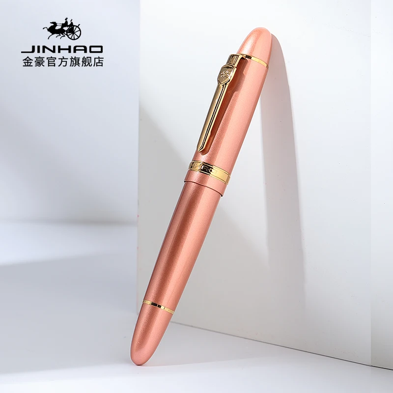 JINHAO 159 만년필, 럭셔리 선물 세트 금속 펜, 고품질 금속 잉크 펜, 0.5mm 펜촉, 실버/골드 클립 사무용품