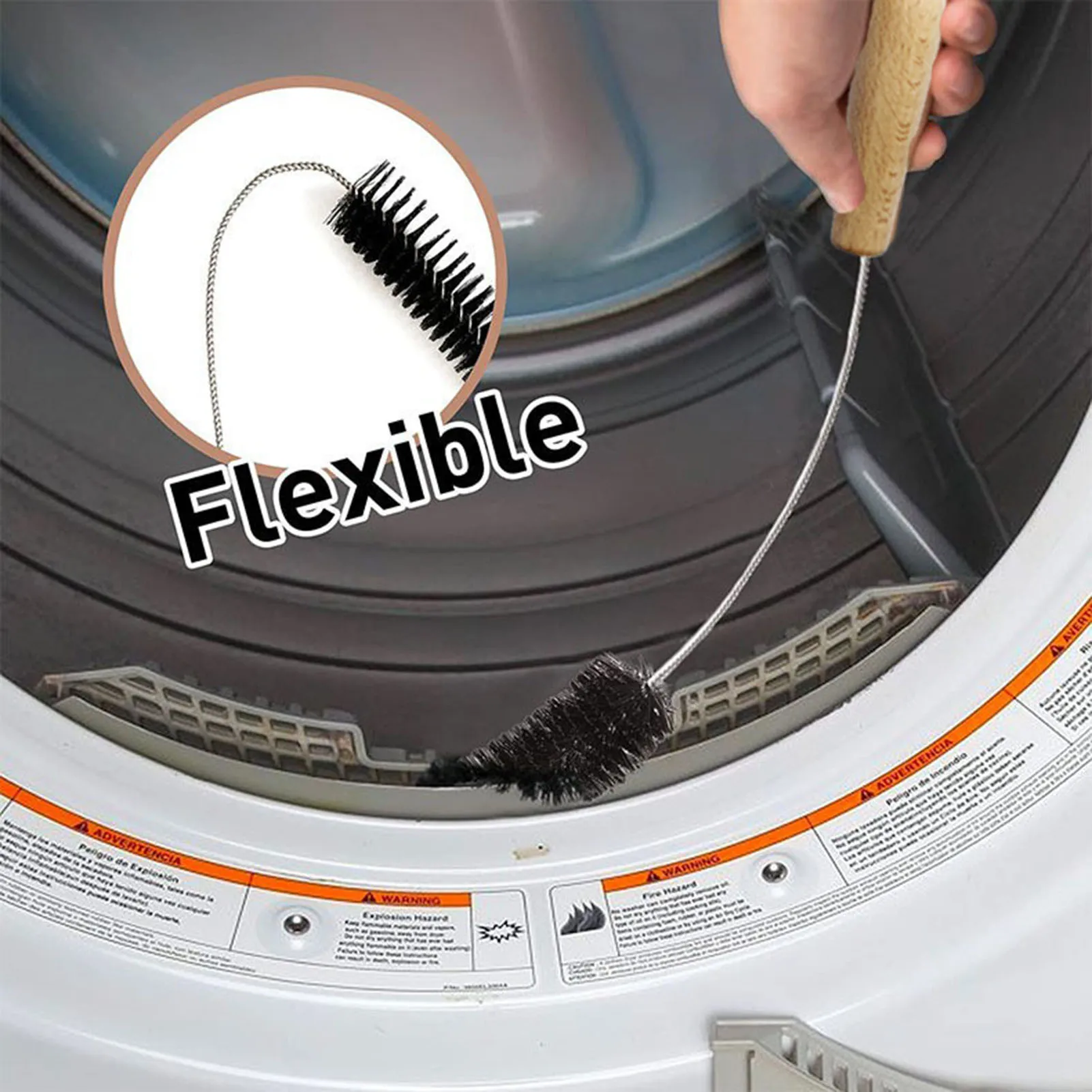 YaFex 150cm Long Drain Brush Flexible Car Drain Dredge Tube Brush Slim Cleaning Scrub Brush Hose Pipe Brush Tool