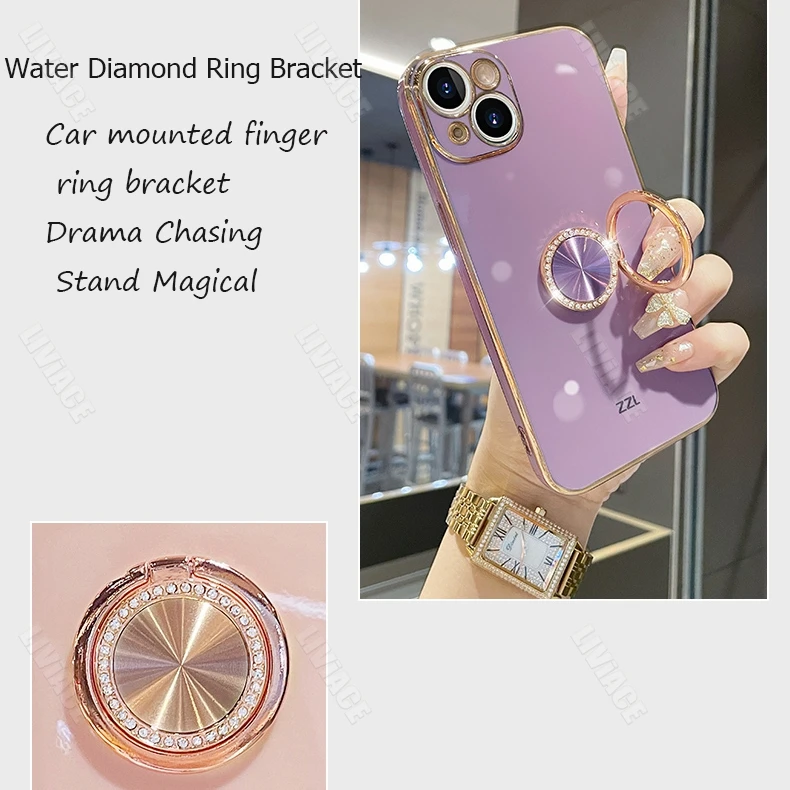Diamond Bling Ring Holder Stand Case with Enhanced Protection