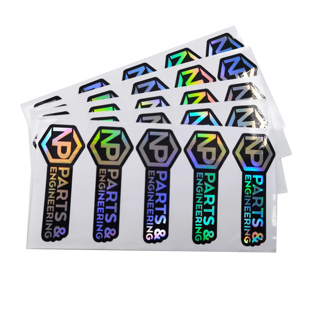 맞춤형 디자인 모양 방수 레이저 포일 라벨, 광택 실버 홀로그램 샤이니 레인보우 효과 스티커, 1000 개, 35x35mm