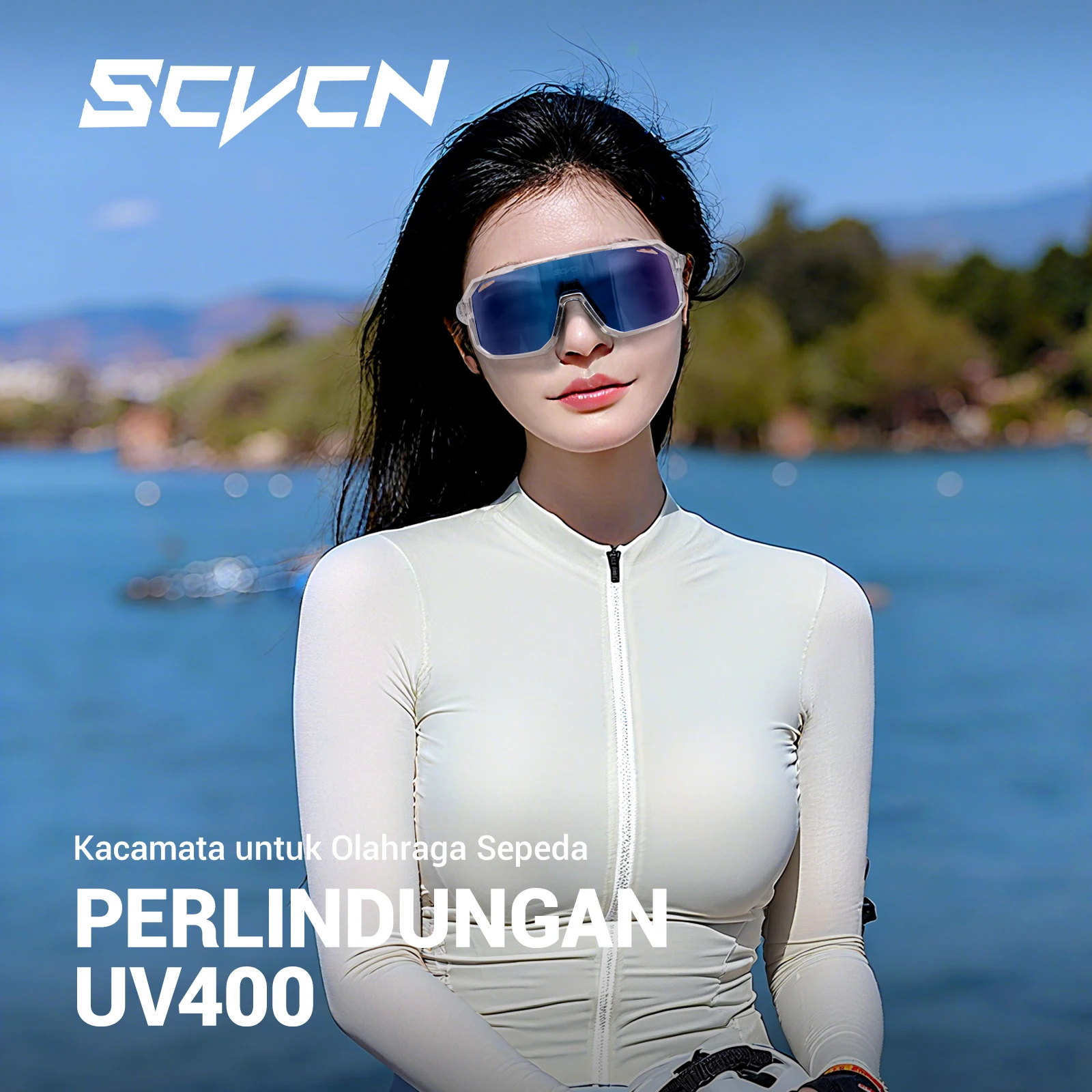 SCVCN Men Women Outdoor Bike Cycling Glasses UV400 Sport Sunglasses Mountain Bicycle Riding Eyewear Driving Fishing Running