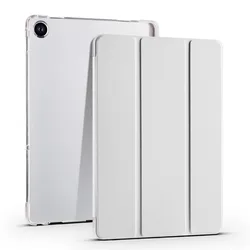 Premium PU Leather Fold Stand Case with Pen Holder for XiaoxinPad 2022 10.6 (Gray)