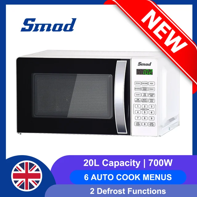 SMAD – four à micro-ondes 20l avec affichage numérique à 10 niveaux de  puissance, 700w, 6 réglages de cuisson automatique, fonction de  décongélation du poids et du temps - AliExpress