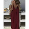 New Arrival Women's Strapless Backless Long Loose Home Dress Comfortable Sleepwear Casual Maxi Dress 1