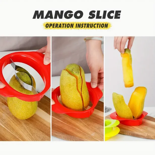 Household Mango Corer Knife Fruit Slicer Easy To Peel And Core Stainless Steel Cutter Fruit Tools Kitchen Gadget Accessories 1PC