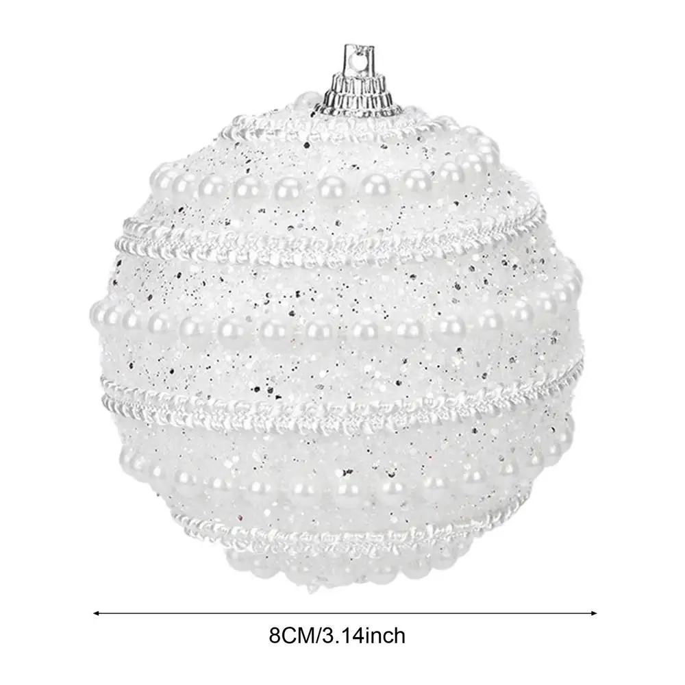 thumbnail image 1 of 1 bola navideña grande de 8 cm, irrompible, para manualidades, para colgar, de perlas, para fiestas navideñas, 1 of 5