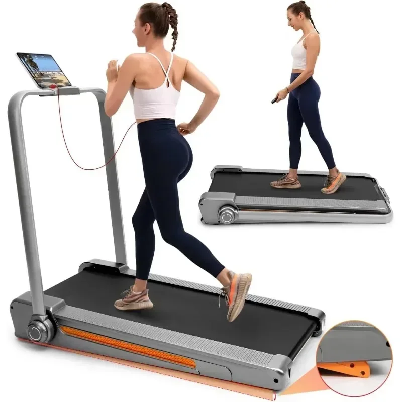 2 in 1 Foldable Treadmill with incline Walking Pad Treadmil for Home Office Under Desk 2.5HP 330 LBS Weight Capacity