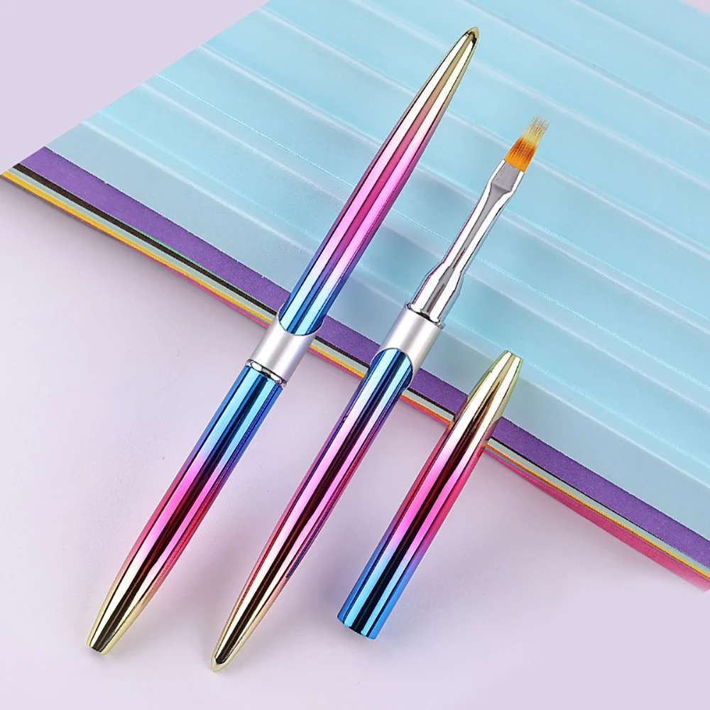 1PCS Nail Brush Rhinestone Handle Painting Pen Drawing Gradient Nail Art Pen Tool 3