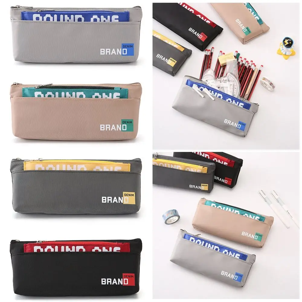 

Портативная необычная простая сумка для канцелярских принадлежностей, большой емкости, милый карандаш большой емкости