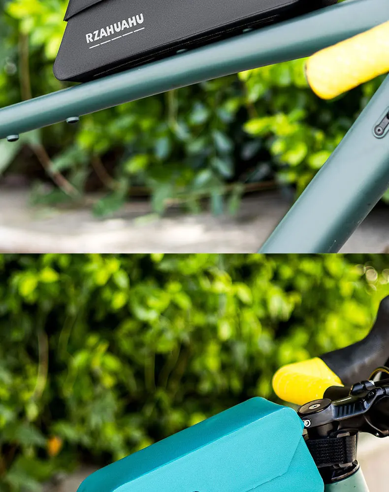 Fahrrad Oberrohr Tasche Magnetische Deckel MTB Straße Kies Fahrrad Nylon Riemen Schrauben Halterung Tasche Große Kapazität Regendicht Radfahren Zubehör – Detail 15