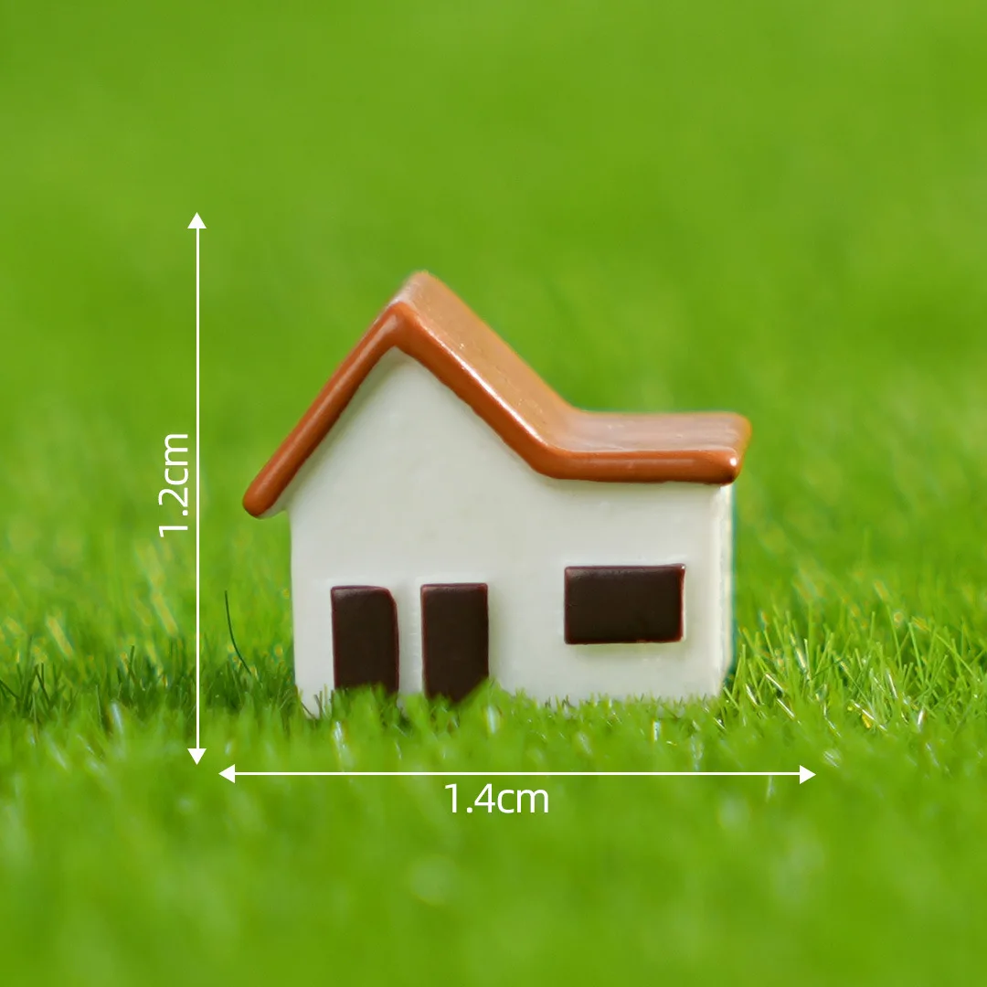 ตัวเลือกสินค้า 10 PC Church House Miniature Fairy Garden บ้านตกแต่งบ้าน MINI CRAFT Micro ภูมิทัศน์ตกแต่ง DIY อุปกรณ์เสริม