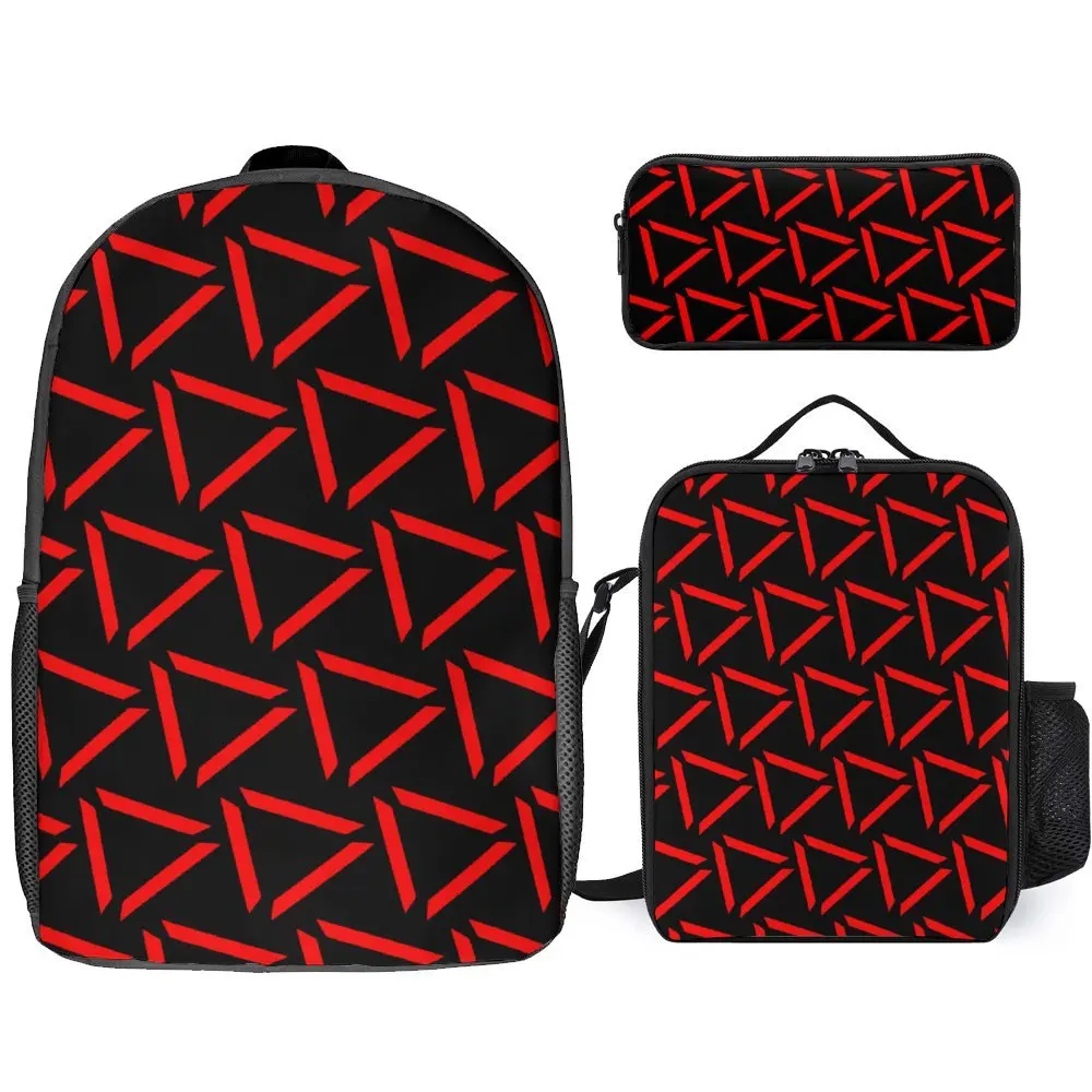 

3 in 1 Set 17 Inch Backpack Lunch Bag Pen Bag Predator Movie Alien 20 Lasting Rucksack Comfortable Picnics Graphic